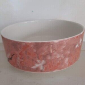 Set of 4 Villeroy & Boch Siena Peach Marble Coup Cereal Soup Bowls 4 3/4"